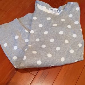 Motherhood Maternity gray/white polka dot sweater